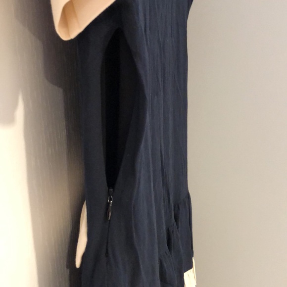 Blue and Cream dress. One size. Made in Korea - Picture 3 of 11